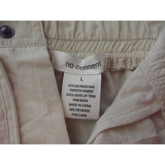 No Comment Skirt Junior Size Large Beige Cargo Midi toggle drawstring nylon - Picture 6 of 14